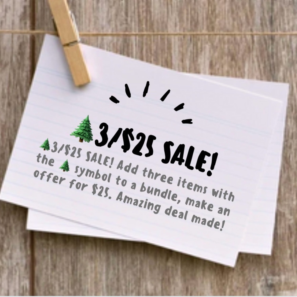 🌲 3/$25 SALE!